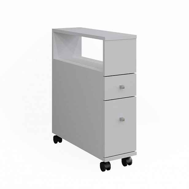 Vicco SKŘÍŇKA DO KOUPELNY Fynn Bílá 17.6 x 61.6 cm se 2 zásuvkami
