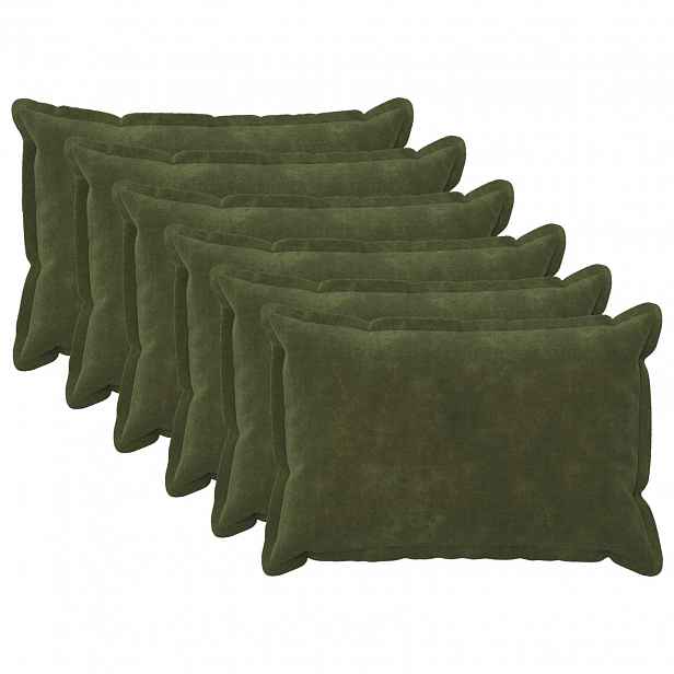 vidaXL Povlak na polštář 6 pcs HOUTEN Zelená 30 x 50 cm