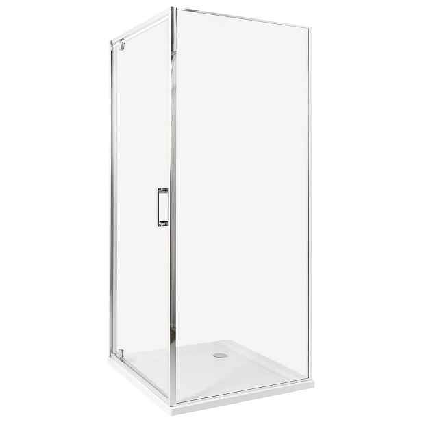 Beliani SPRCHOVÝ KOUT 80/80/185 cm Stříbrný Darli