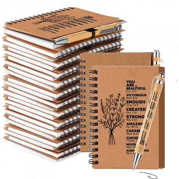 TEMU 10Set/20ks Inspirativní Křesťanské Dárky Velkoobchodní Modlitební Deník - 10ks Biblický Zápisník s 10ks Veršovými - Dárky pro Církev ve Velkém