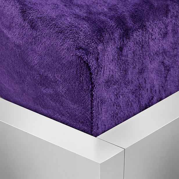 TP Mikroplyšové prostěradlo 90x200 Elegance - Tmavě fialová