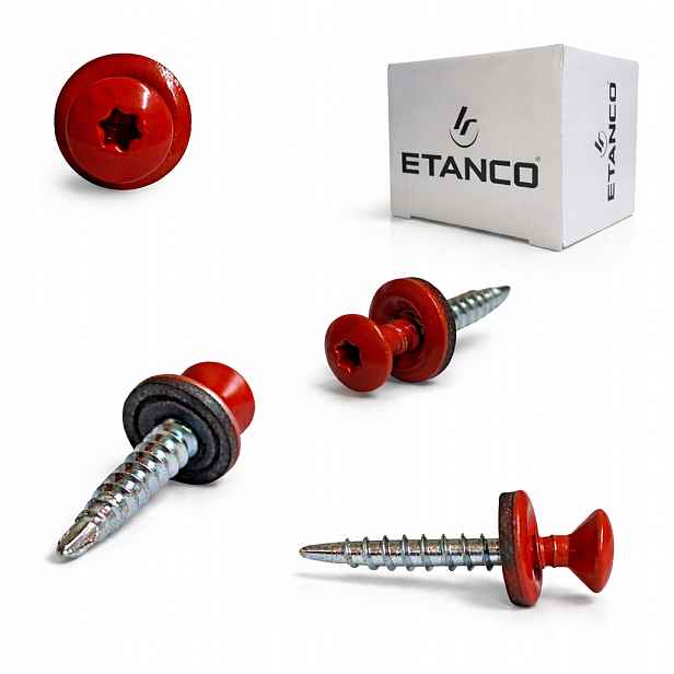 Farmářské vruty Etanco s vrutem 4,8x20 Torx Ral 3020 250 Ks.