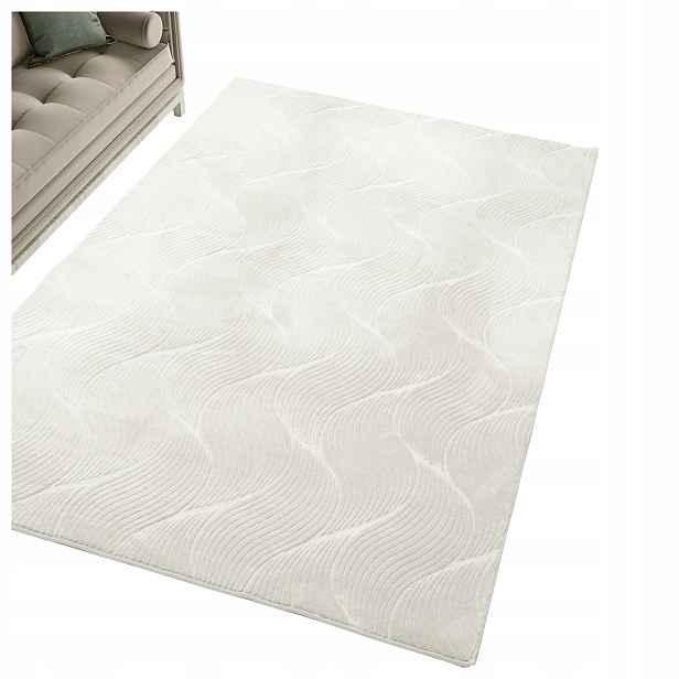 Koberec do obývacího pokoje 120 x 170 cm Měkký Moderní Ivory Módní Plyšový