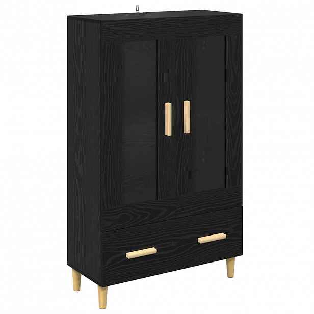 vidaXL Vysoký bufet Černý dub 70 x 31 x 115 cm Kompozitní dřevo