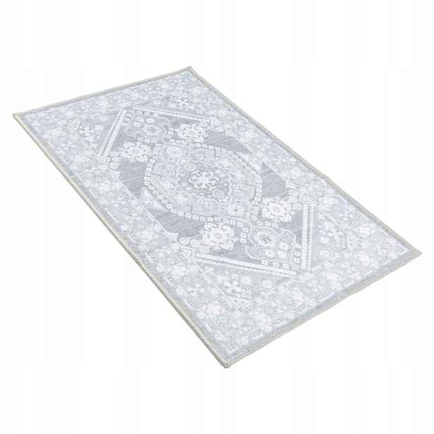 Koberec Koberec Běhoun Vintage Pokojový 60x100 cm Klasický Velvet Protiskluzový Šedý