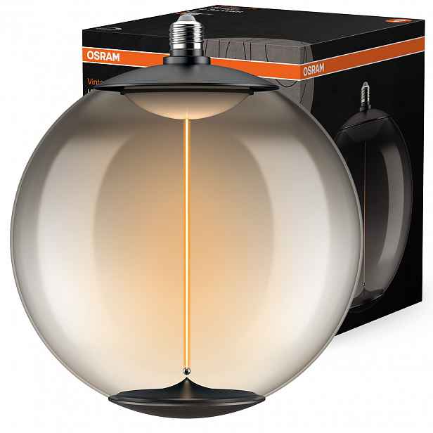 Led žárovka E27 Kula G280 Filament 12W 35W 400lm Teplá kouřová