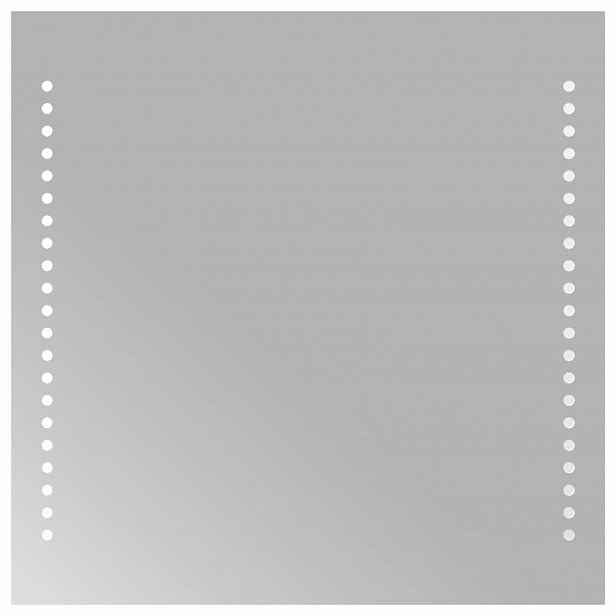 vidaXL LED koupelnové zrcadlo Transparentní 40 x 40 cm tvrzené sklo