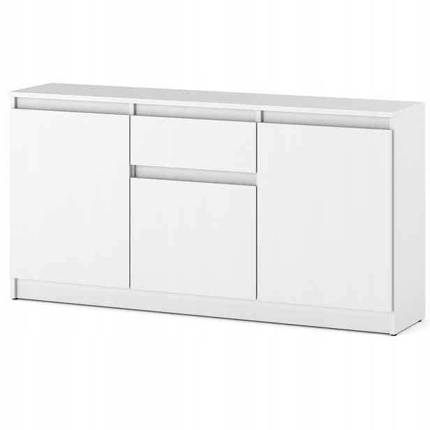 Bílá Komoda S Zásuvkami 150 CM, Moderní Rtv Skříňka Do Obývacího Pokoje