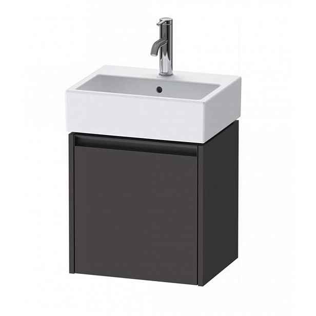 Duravit Ketho.2 - Umyvadlová skříňka 44x43x34 cm, 1 dvířka, panty vlevo, grafit mat K25070L49490000
