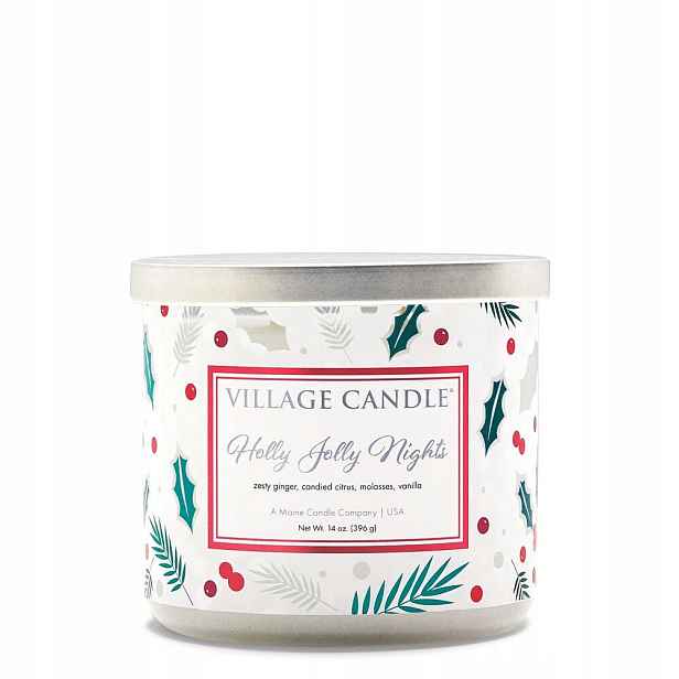 Termohrnek Holly Jolly Nights Village Candle