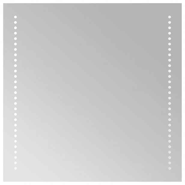 vidaXL LED koupelnové zrcadlo Transparentní 50 x 50 cm tvrzené sklo