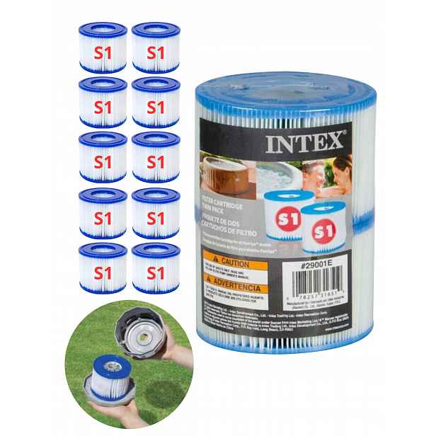 10 X Filtr S1 Filtry pro vířivku Spa Čerpadla Vložka Džakuzzi Bazén Intex 29001
