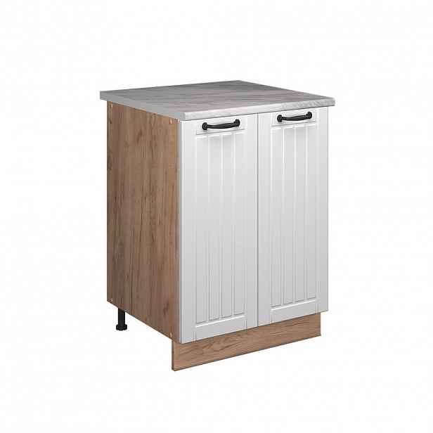 Vicco SKŘÍŇKA POD DŘEZ Fame-Line, Bílý venkovský dům/Zlatý mocný dub, 60 cm