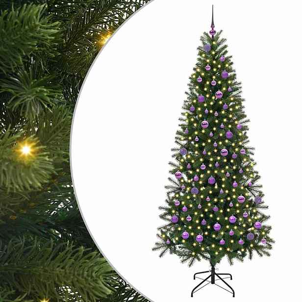 vidaXL Umělý vánoční stromeček Zelená 210 cm PE a PVC