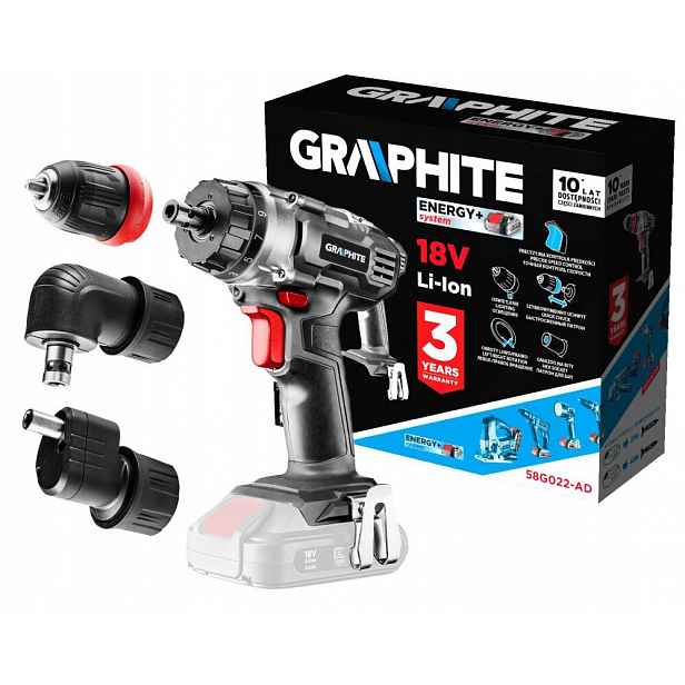 Aku Vrtačka Energy+ 18V Graphite