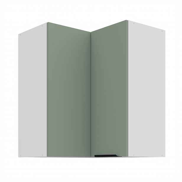 Horní rohová skříňka Aria 60x60 GN-72 2F (90°) Barva korpusu: Bílá, Barva dvířek: SA - Aquamarine AFM