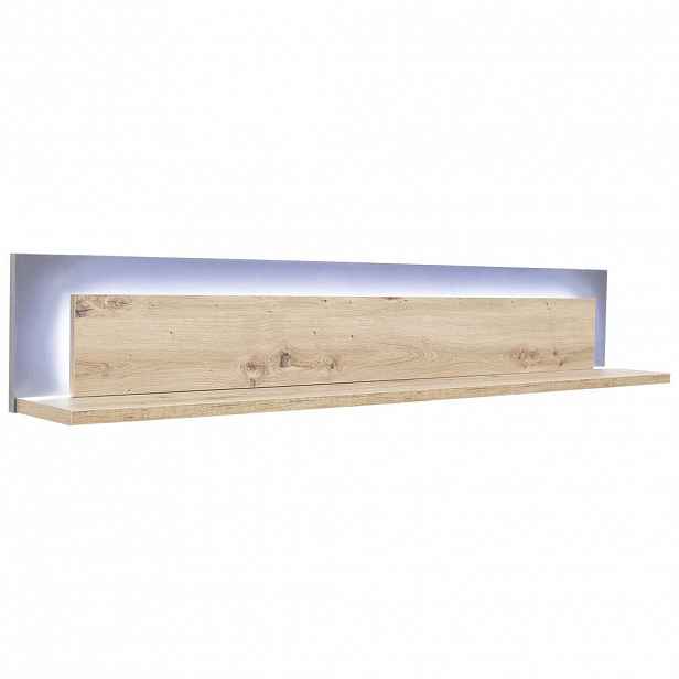 Livetastic NÁSTĚNNÁ POLICE bez osvětlení, antracitová, barvy dubu, 139/24/20 cm - 000196082211