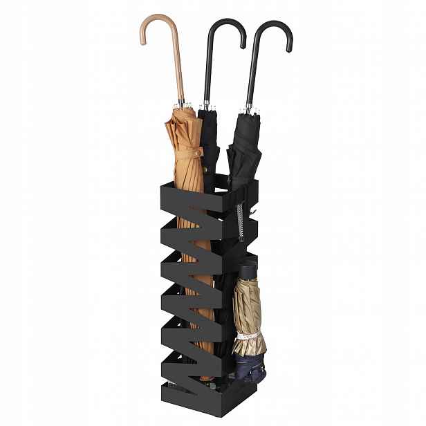 Stojan Na Deštníky Deštník černý moderní ažurový Kovový 49 cm Loft