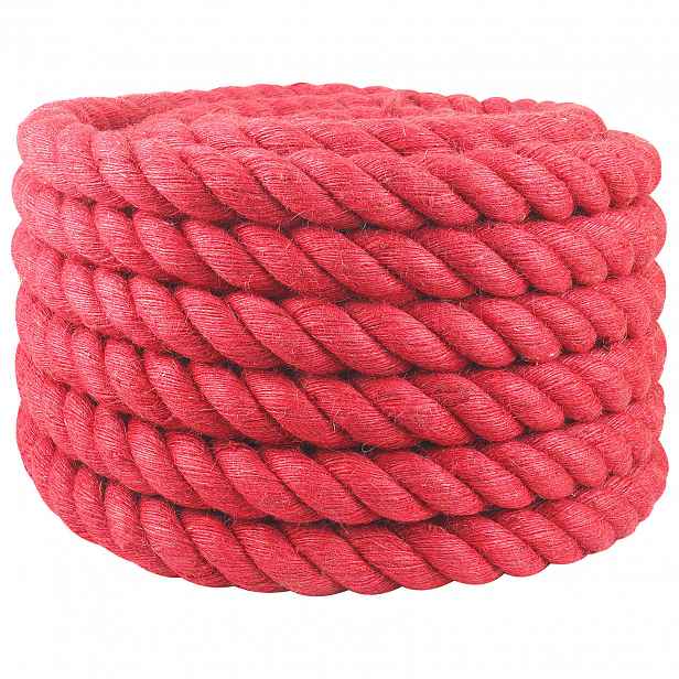vidaXL Jutové lano 40 mm Červená 100% jute Tossa