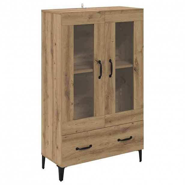 vidaXL Vysoký bufet Artisanový dub 70 x 31 x 115 cm
