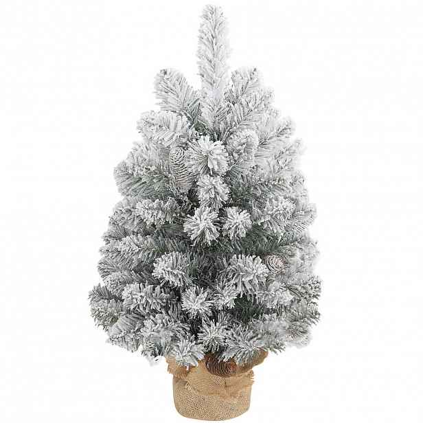 HOMCOM MINI Umělý vánoční stromek 60 cm Umělý smrk se sněhem