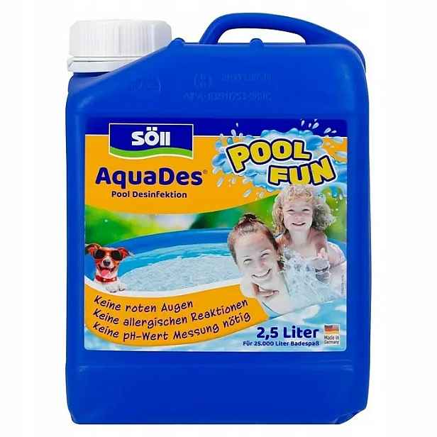 Söll AquaDes Pool Fun – dezinfekční prostředek na vodu v bazénu, 2,5 l.