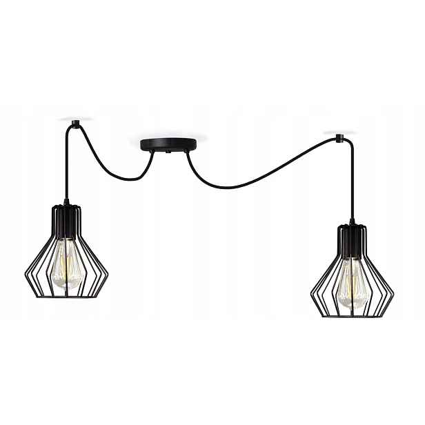 Závěsné stropní svítidlo černá Bell 2 stropní lampy do obývacího pokoje Led lustry