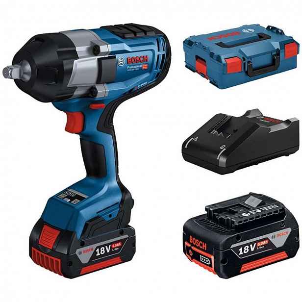 Bosch - 18V AKU rázový utahovák, 2x aku 1,5 Ah Li-Ion, nabíječka 06019J8304