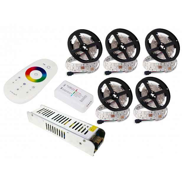 Led Rgb Bílá 5050 Set Páska 25 m Dálkový Ovladač Dotyk
