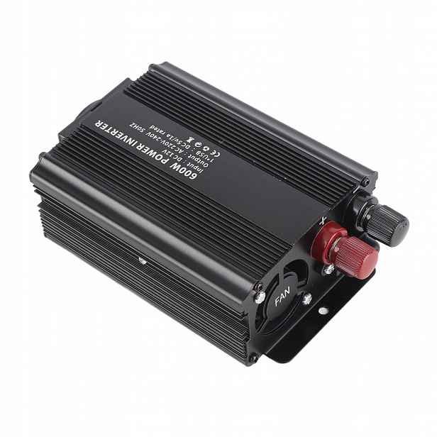 Měnič Napětí sinusový 12V 600W, solární, hliníkový, přenosný