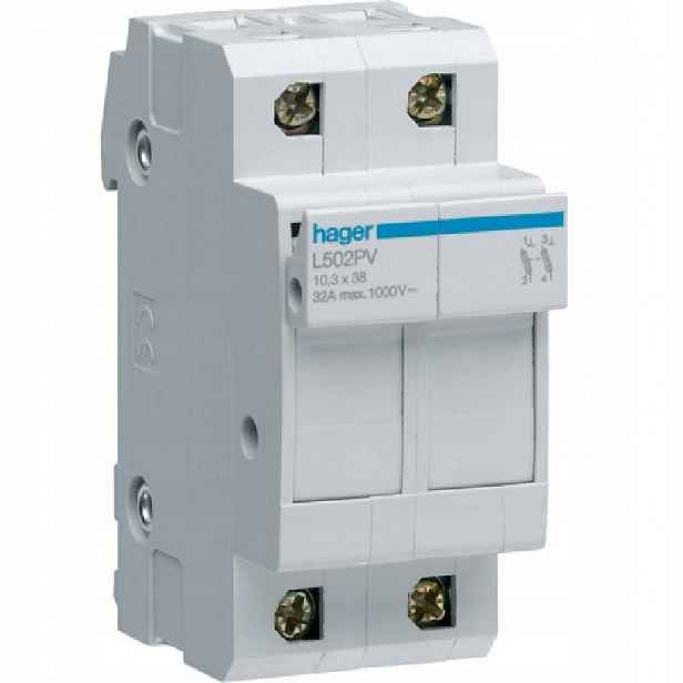 Modulární Pojistková Základna Pro Pvc Systémy 2P 10X38 MM 32A 1000VDC Hage
