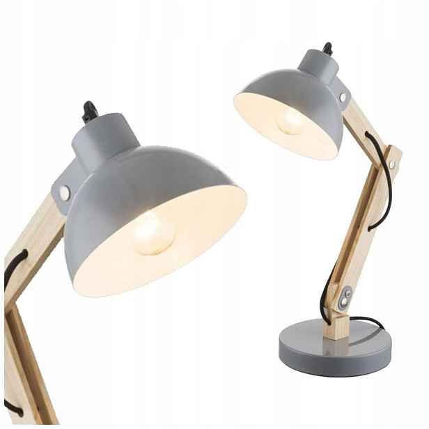 Skandinávská šedá stolní lampa Tongariro Globo