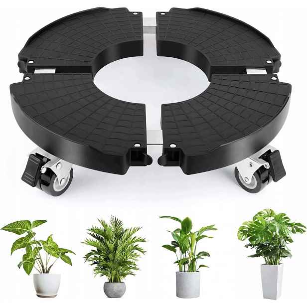 Podstavec Pod Květináč, Květina Na Kolečkách, Posuvný, 150 Kg