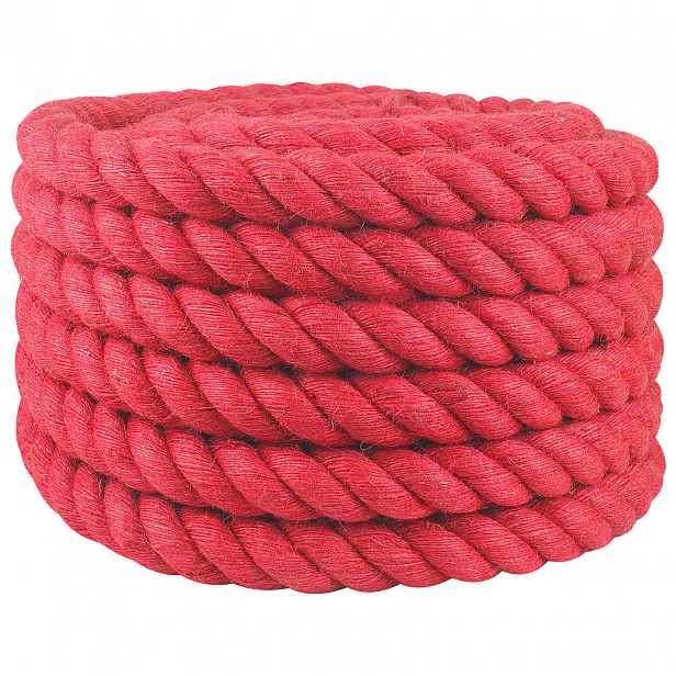 vidaXL Jutové lano 40 mm Červená 100% jute Tossa