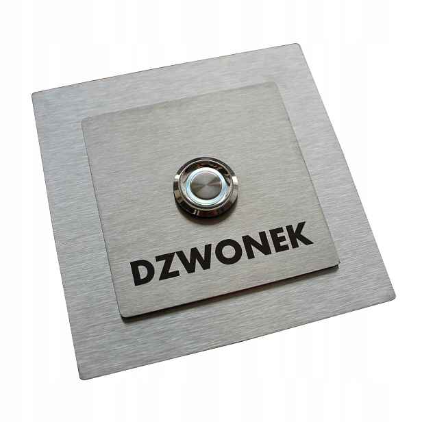 Tlačítko zvonku domofonu Kovové Led 9/12/24/230V 10x10 Inox nerezové