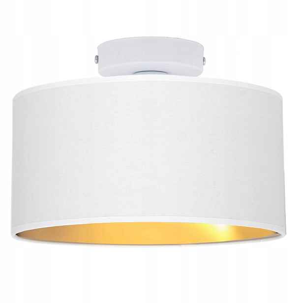 Lampa Stropní Svítidlo Lustr Válec Stínidlo Zlato Gold E27