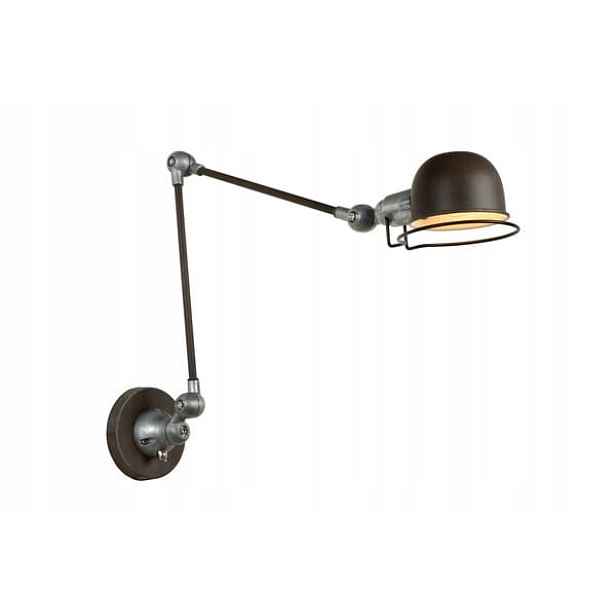 Nástěnná lampa bronzová stříbrná retro klasická do ložnice Lucide