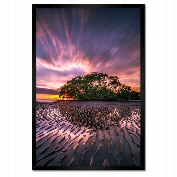 Plakáty v rámu 40x60 Krásná fialová krajina