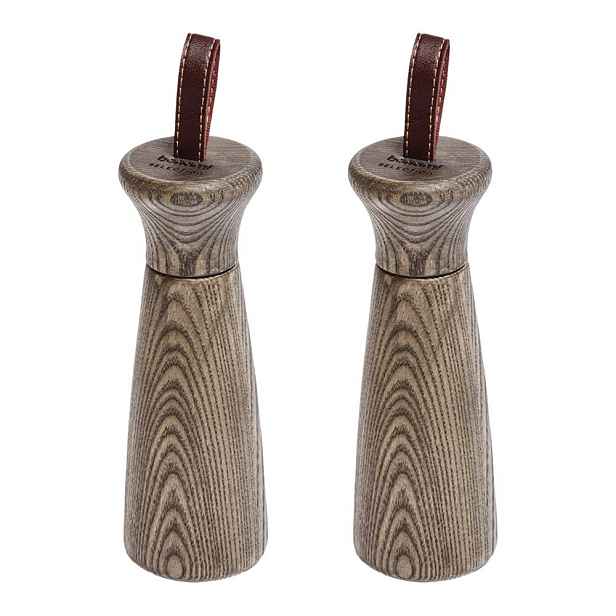 Hnědá dřevěná sada mlýnků na pepř a sůl 2 ks Rustic – Bonami Selection