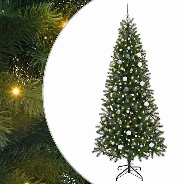 vidaXL Umělý vánoční stromeček Zelená 240 cm PE a PVC