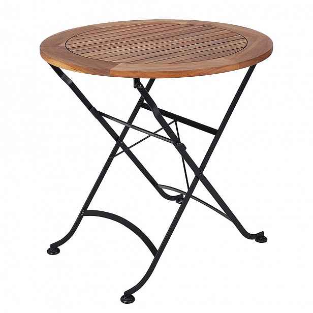Butlers PARKLIFE Stůl kulatý 75 cm - hnědá/černá