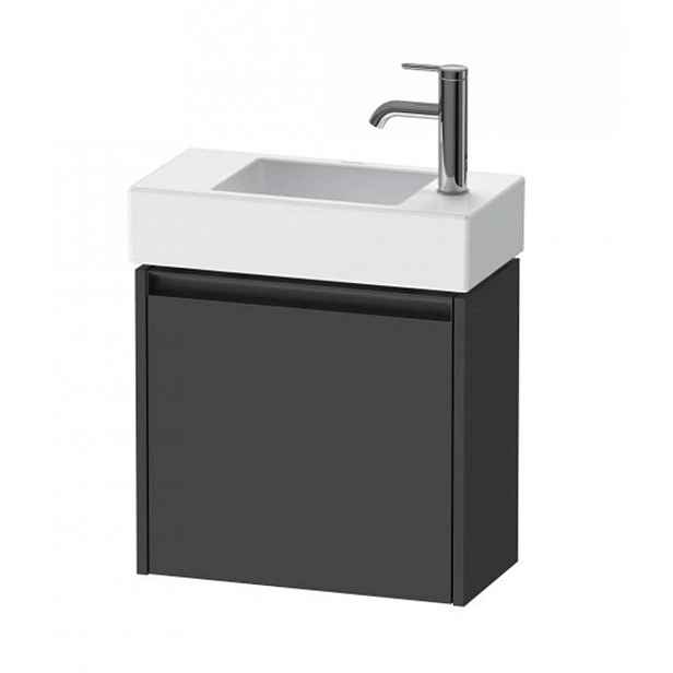 Duravit Ketho.2 - Umyvadlová skříňka 44x48x24 cm, 1 dvířka, panty vlevo, grafit mat K25072L49490000