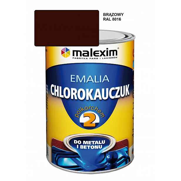 Emalie chlorkaučuková 10L Hnědá Ral 8016