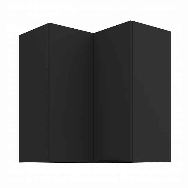 Horní rohová skříňka Aria 60x60 GN-72 2F (90°) Barva korpusu: Černá, Barva dvířek: BL - Black AFM