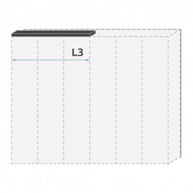 Lišta stropní PIANO LR3/PN  bílá lesk