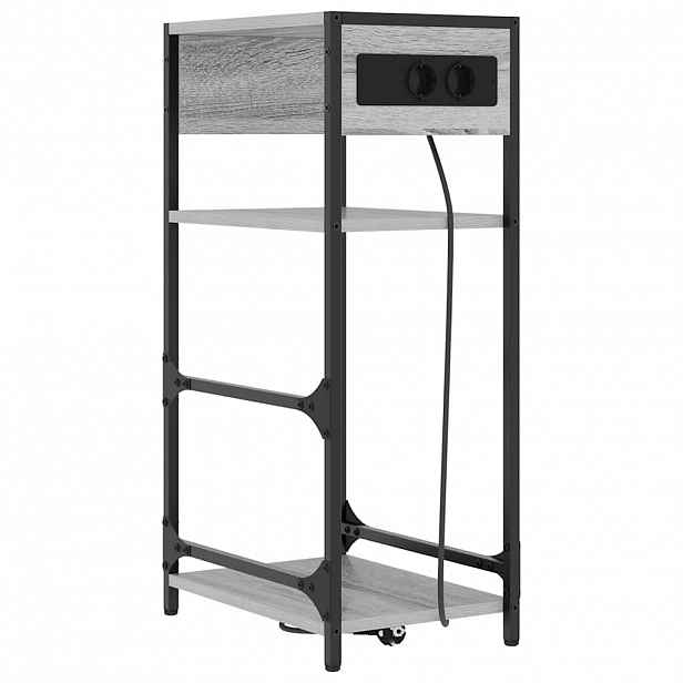vidaXL Noční skříňka Šedá Sonoma 40 x 27 x 76 cm Kompozitní dřevo
