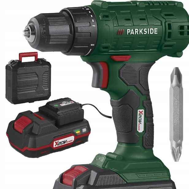 Aku Šroubovák Parkside 20 V Aku kufr příslušenství