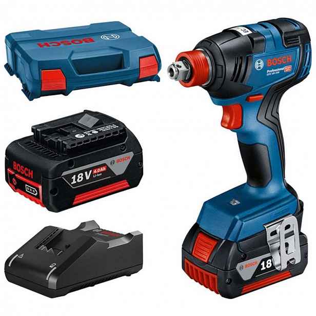 Bosch - 18V AKU rázový utahovák, 2x aku 4,0 Ah Li-Ion, nabíječka 06019J2206
