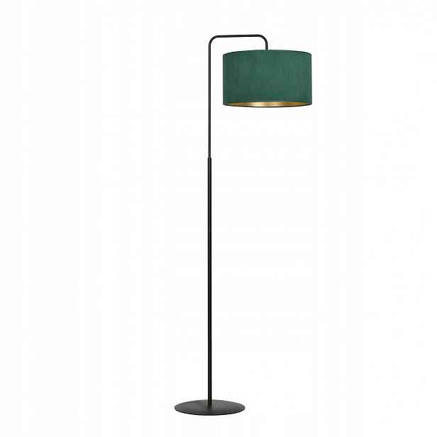 Podlahová lampa Hilde 1-bodová zelená velurová E27 150 cm**