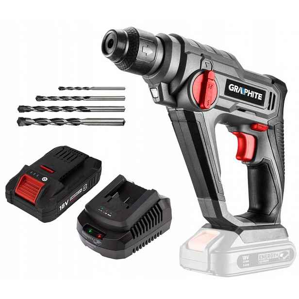Příklepová vrtačka Graphite Sds+ Energy+ 18V 8J 58G009 Akumulátor 4Ah vrtáky